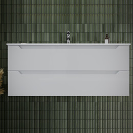 Тумба подвесная с раковиной-столешницей Sancos Norma 2.0 120 см NR2.0120-1W - фото 