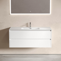 Тумба подвесная с раковиной-столешницей Sancos Libra 120 см LB120-1W (раковина Element CN7006) - фото 