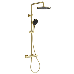 Душевая стойка с термостатом Sancos Etna SC9007BG, брашированное золото - фото 
