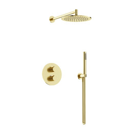Душевая система для душа с термостатом Sancos Etna SC9010BG, брашированное золото - фото 