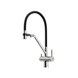 Смеситель для кухни Sancos Dora SC4003BN, никель/чёрный - фото 