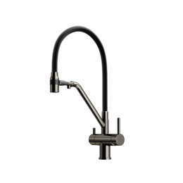 Смеситель для кухни Sancos Dora SC4003GG, вороненая сталь/чёрный - фото 