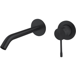 Смеситель для раковины настенный Allen Brau Priority 4.0 5.31C03-31 (со скрытой частью) чёрный матовый - фото 