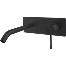 Смеситель для раковины настенный Allen Brau Priority 4.0 5.31D03-31 (со скрытой частью) чёрный матовый - фото 