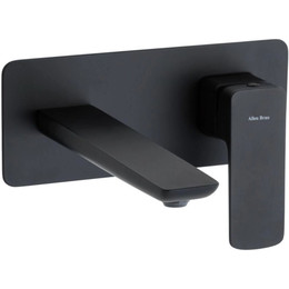 Смеситель для раковины настенный Allen Brau Infinity 5.21003-31 (со скрытой частью) чёрный матовый - фото 