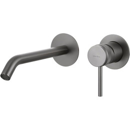 Смеситель для раковины настенный Allen Brau Priority 5.31A03-MG (со скрытой частью) графит - фото 