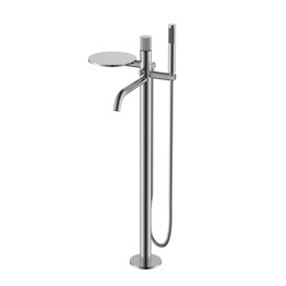 Смеситель для ванны напольный Boheme Stick 129-NB.3, никель - фото 