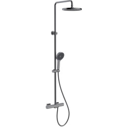 Душевая стойка с термостатом Gappo G2495-79, оружейная сталь, Цвет производителя: оружейная сталь - фото 