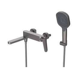 Смеситель для ванны с выдвижным изливом Gappo G10-9 G3210-9, оружейная сталь, Цвет производителя: оружейная сталь - фото 