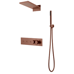 Душевая система для душа с термостатом Boheme Fusion 131-BRB (со скрытой частью) брашированная бронза - фото 