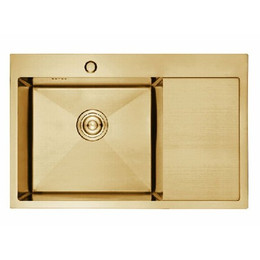 Кухонная мойка Gerhans K37851G-L 1 мм, золото, Цвет производителя: золото - фото 