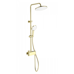 Душевая стойка с термостатом Wonzon & Woghand Muse WW-B3110-BG, золото брашированное - фото 