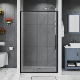 Душевая дверь Azario SHANGHAI 110 см AZ-Y43-110-MB-CL, чёрный матовый/прозрачное - фото 