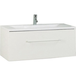 Тумба подвесная с раковиной Акватон Мадрид 100М см 1A126901MA010, белый - фото 