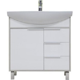 Тумба напольная с раковиной Aquaton Рико 80 см 1A2154K1RIB90, белый/ясень - фото 