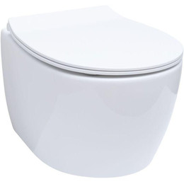 Унитаз приставной безободковый Allen Brau Fantasy 4.11004.20 с тонкой крышкой микролифт - фото 