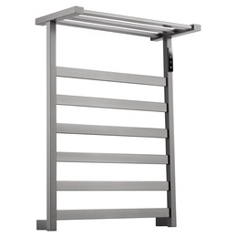 Полотенцесушитель электрический Wonzon & Woghand Frankfurt с полкой П7 450x640 мм WW-A1026-GM, темный графит - фото 