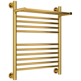 Полотенцесушитель водяной Сунержа Богема+ с полкой П11 500x660 мм 03-0223-6050, золото - фото 