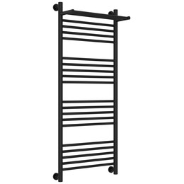 Полотенцесушитель водяной Сунержа Богема+ с полкой П20 500x1260 мм 31-0223-1250, чёрный матовый - фото 