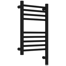 Полотенцесушитель электрический Сунержа Богема 3.1 П9 300x620 мм (прямая перемычка) 31-6005-5030 R, чёрный матовый - фото 
