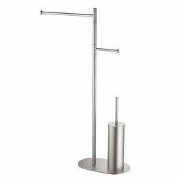 Стойка с держателем и ёршиком Timo Saona 13085/13, цвет никель - фото 