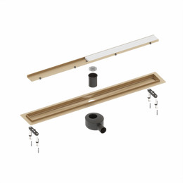 Трап Timo Drain System 80 см DS230208/17 (под плитку) золото матовое - фото 