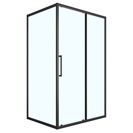Душевое ограждение Loranto 120x80 см CS-AB02B-128, чёрный матовый/прозрачное - фото 