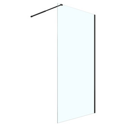 Душевая перегородка Loranto Walk-in 100 см CS-W04B-100 (стекло 8 мм) чёрный матовый/прозрачное - фото 