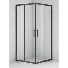 Душевое ограждение Cezares 90х90 см ECO-O-A-2-90-C-NERO, черный/прозрачное - фото 
