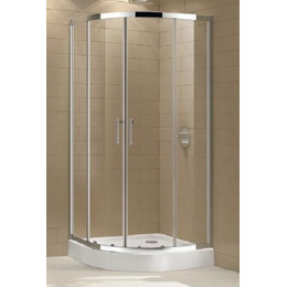 Душевое ограждение Cezares 80х80 см ECO-O-R-2-80-C-Cr, хром/прозрачное - фото 