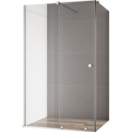 Душевое ограждение Cezares 100х80 см STREAM-AH-1-100/80-C-Cr, с кронштейном в комплекте, хром/прозрачное - фото 