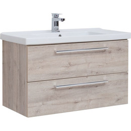 Тумба подвесная с раковиной Dreja Gio 100 см 77.0106D, дуб кантри - фото 