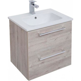 Тумба подвесная с раковиной Dreja Gio 80 см 77.0104D, дуб кантри - фото 