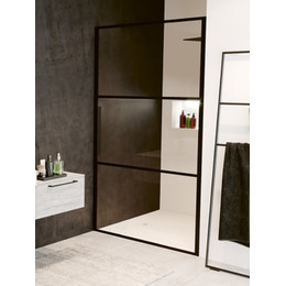 Душевая дверь Riho Grid GB 101 100 см L/R черный/прозрачное - фото 