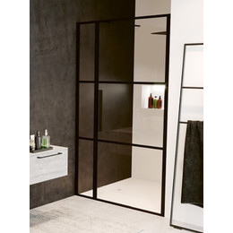 Душевая дверь Riho Grid GB 104 110 см L/R черный/прозрачное - фото 