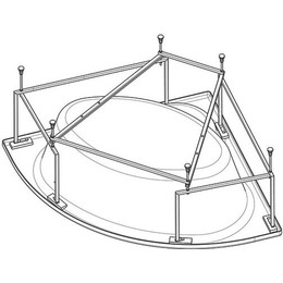 Каркас для ванны 140x140 Santek Карибы 1.WH11.2.430 - фото 