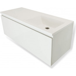 Тумба подвесная с раковиной-столешницей Эстет Dallas Luxe 110 см R, 1 ящик ФР-00002023 - фото 