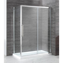 Душевое ограждение Cezares 140х100 см LUX-SOFT-W-AH-1-140/100-C-Cr-IV, хром/прозрачное - фото 