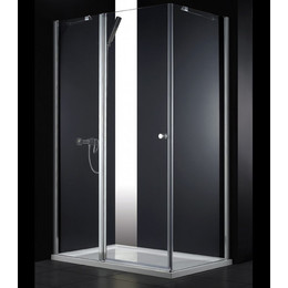 Душевое ограждение Cezares 120х100 см ELENA-W-AH-1-120/100-C-Cr, хром/прозрачное - фото 