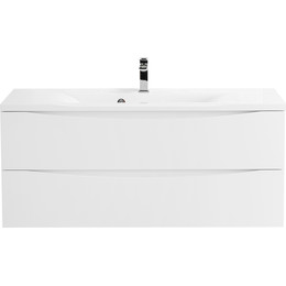 Тумба подвесная с раковиной BelBagno MARINO-1200-2C-SO-BL-P 120 см, Bianco Lucido - фото 