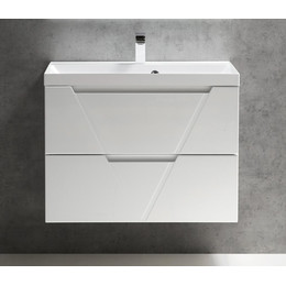 Тумба подвесная с раковиной BelBagno VITTORIA-900-2C-SO-BL 90 см, белый - фото 