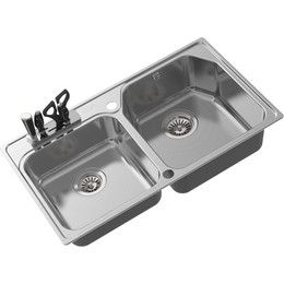 Кухонная мойка Oulin OL-H9910 0,8 мм, нержавеющая сталь - фото 