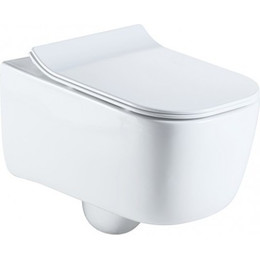 Унитаз подвесной безободковый Sole Soho с крышкой микролифт - фото 