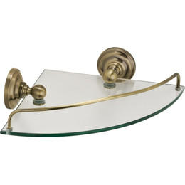 Стеклянная полка Fixsen Retro FX-83803A 25 см, цвет бронза - фото 