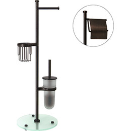 Стойка с держателем и ёршиком WasserKraft Isar K-1246, цвет тёмная бронза - фото 