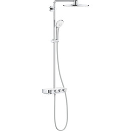 Душевая стойка с термостатом Grohe Euphoria SmartControl System 310 DUO 26507LS0, белая луна - фото 