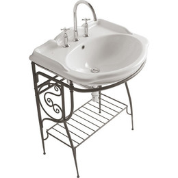 Раковина с консолью Globo Paestum 70 см PA006.BI*1 - фото 