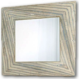 Зеркало Aqwella Clarberg Papyrus wood 100 см Pap-w.02.10/LIGHT, светлое дерево - фото 