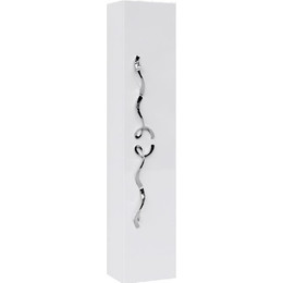 Пенал подвесной Aqwella Clarberg Due amanti 25 см Due.05.25/W/CR, белый/серебро - фото 