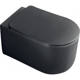 Унитаз подвесной безободковый Kerasan Nolita 531431, черный - фото 